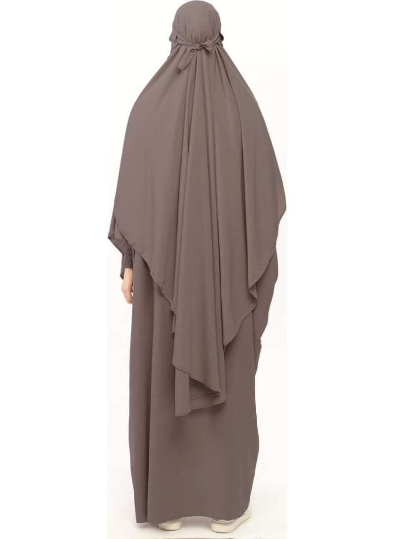 Altobeh Sultanbas Nikapli Chador Jilbab Khimar Abaya Elastic Sleeve Judge Collar Veiled Abaya Medina Silk - Image 2